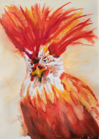 Firey-Hen-watercolour