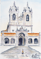 Santuario de Nossa Senhora Da Nazare at Sitio. 18x26cm. (7x10.25in) Arches 300g Watercolour