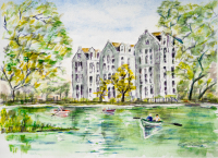 Rowing in Parque D. Carlos I park and the mythical Pavilions in Caldas da Rainha Caldas da Rainha Portugal