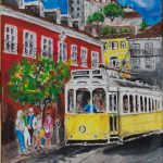 Lisbon street and Tram